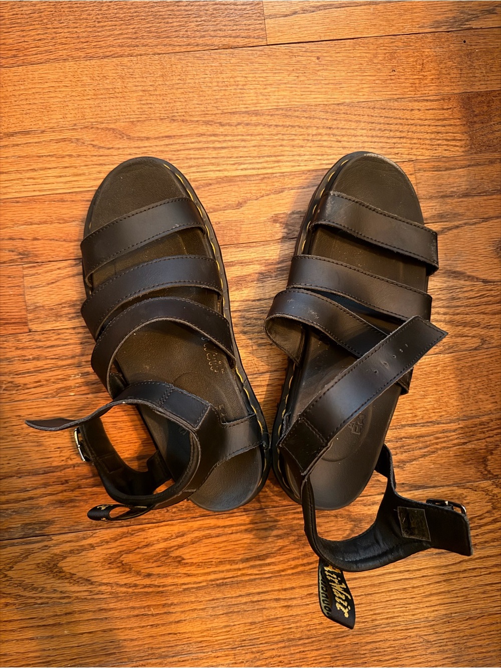 Dr. Martens Blaire Black Leather Gladiator Platform Sandals Women’s Size 9